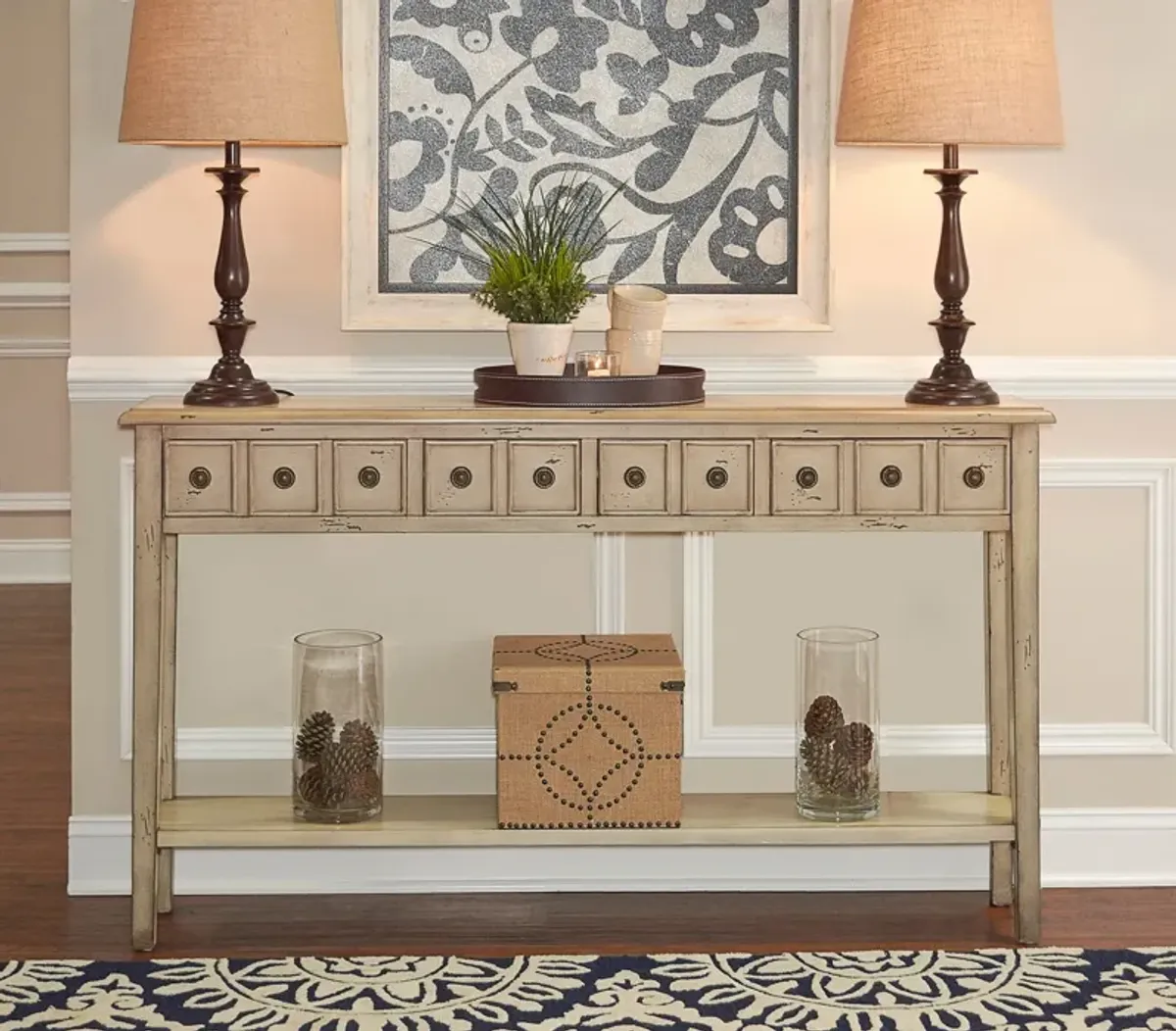 Jovie 60" Console Table - Cream