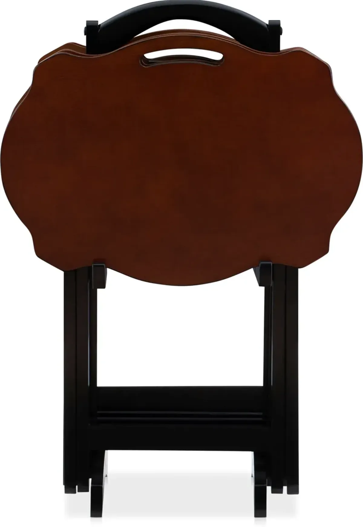 Caine Tray Tables - Dark Brown