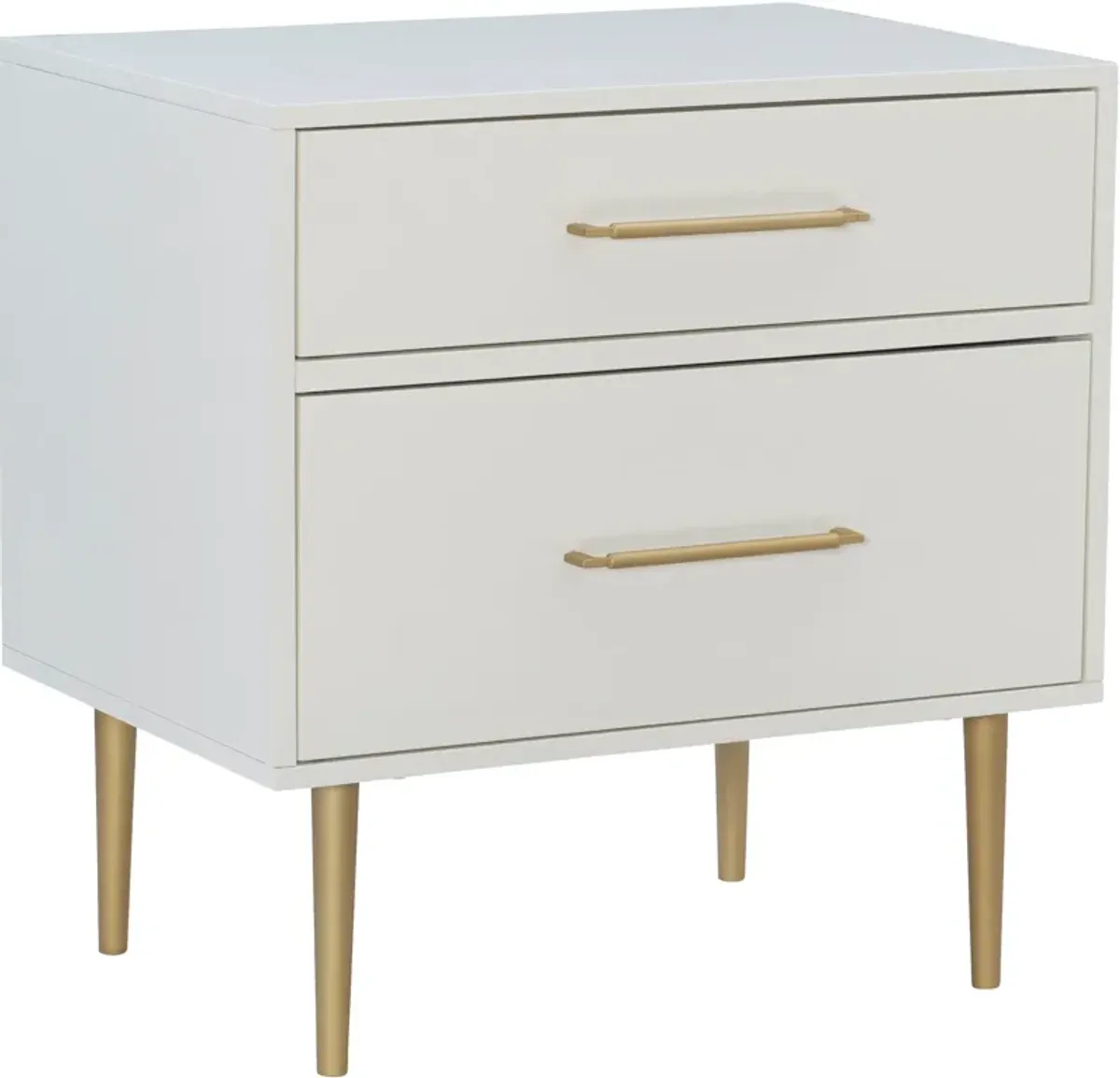 Sumo 2 Drawer Nightstand - White