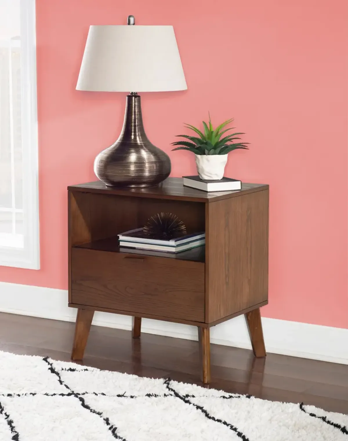 Courtney 1-Drawer Nightstand