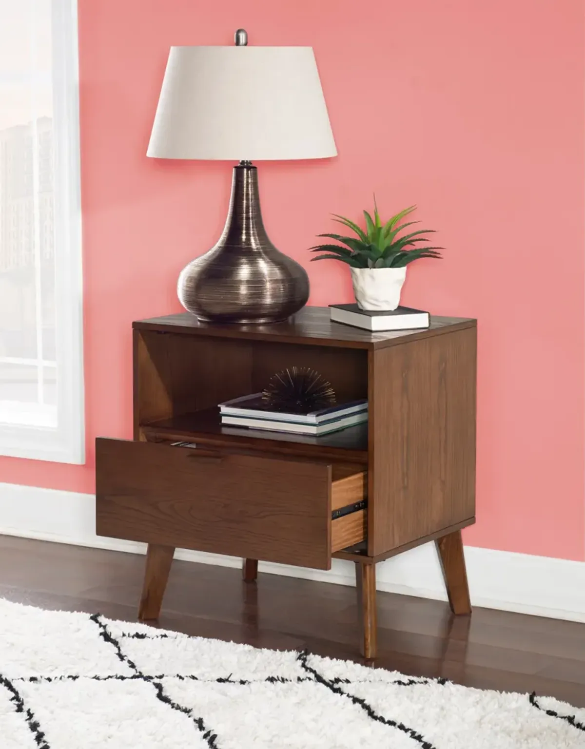 Courtney 1-Drawer Nightstand