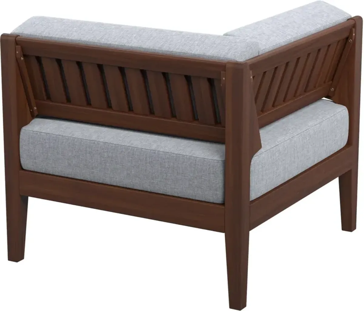 Topsail Outdoor Corner Chair - Walnut