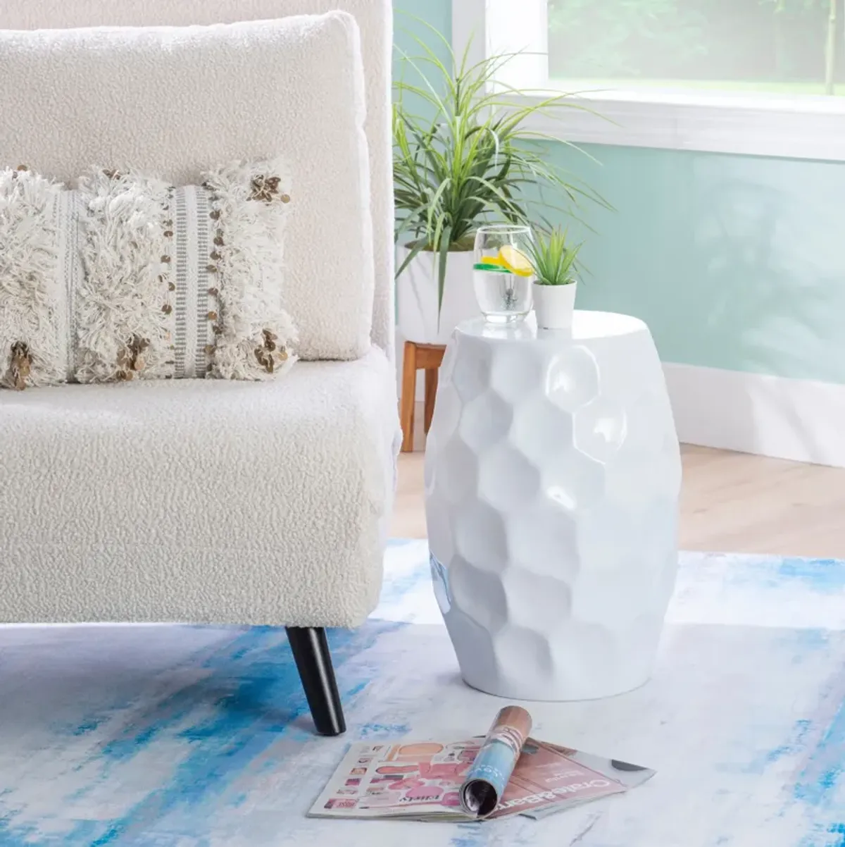 Teela Side Table - White