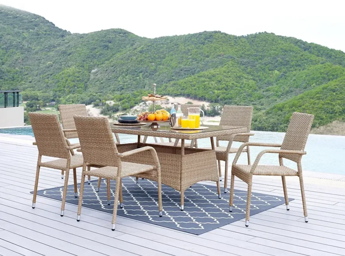 Palm Island Outdoor Dining Table and 6 Chairs