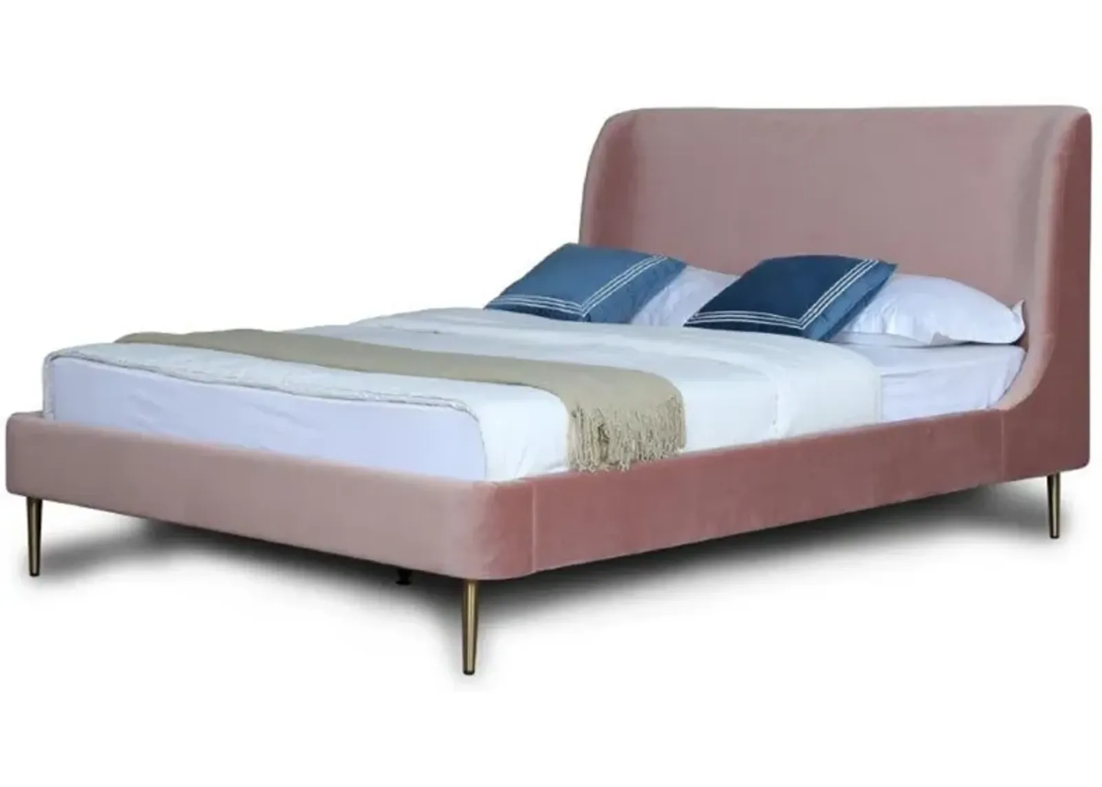 Hudgens Full Upholstered Platform Bed - Blush