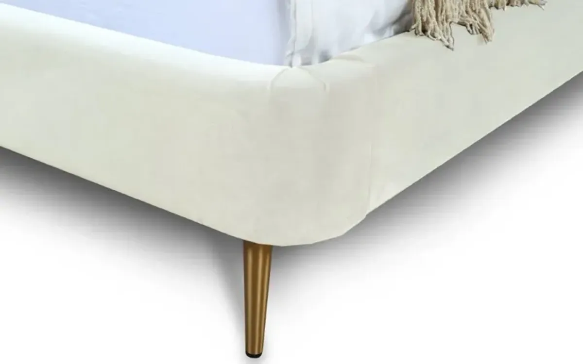 Hudgens Full Upholstered Platform Bed - Cream