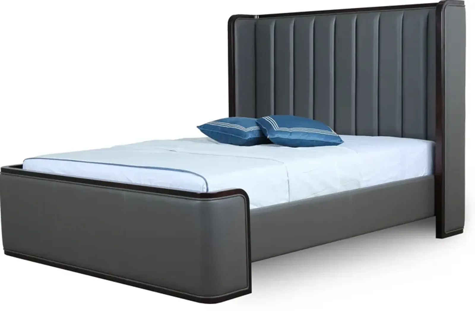 Sandra Queen Upholstered Platform Bed - Graphite