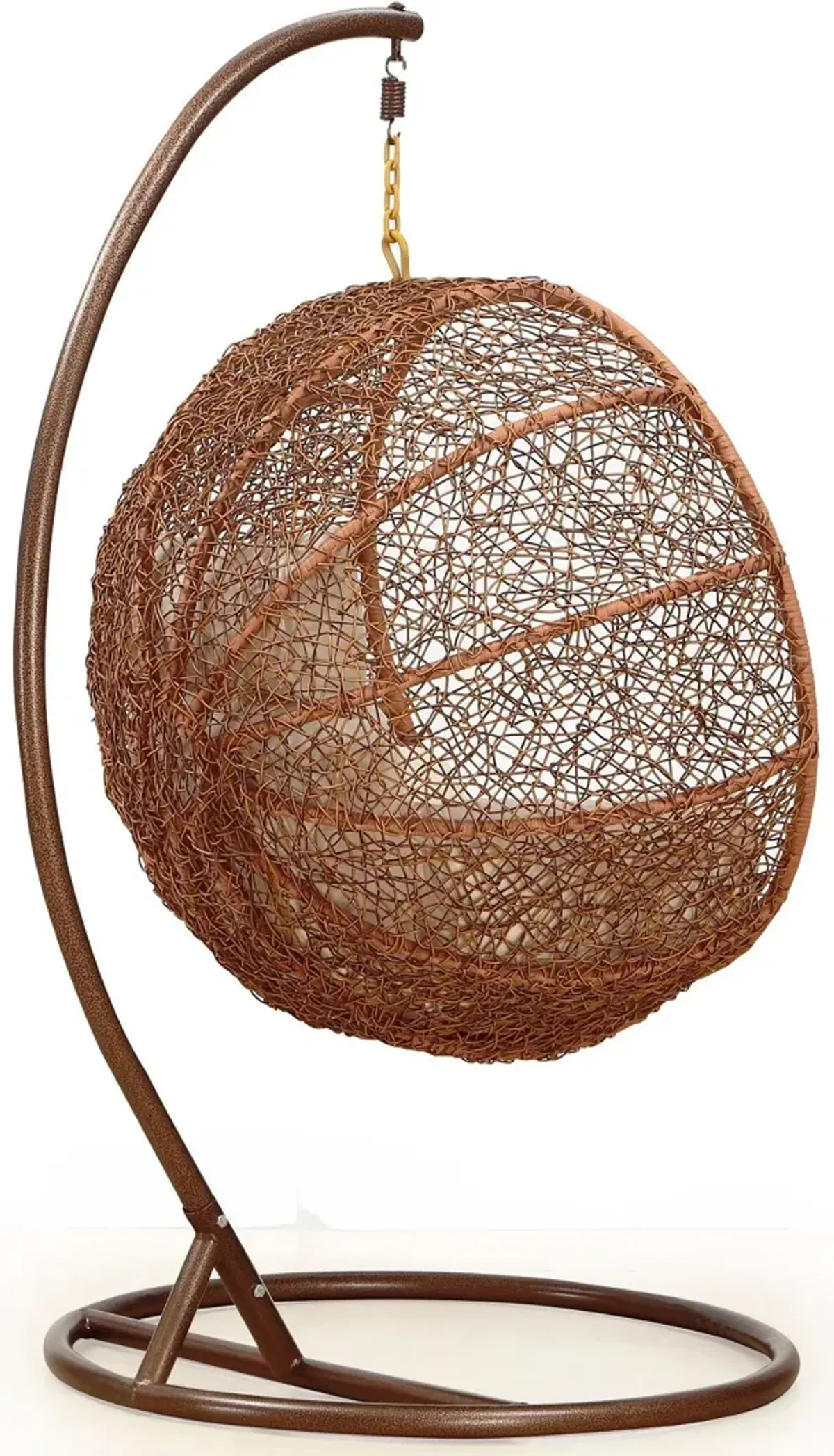 Siesta Key Indoor/Outdoor Hanging Egg Chair - Brown/Cream