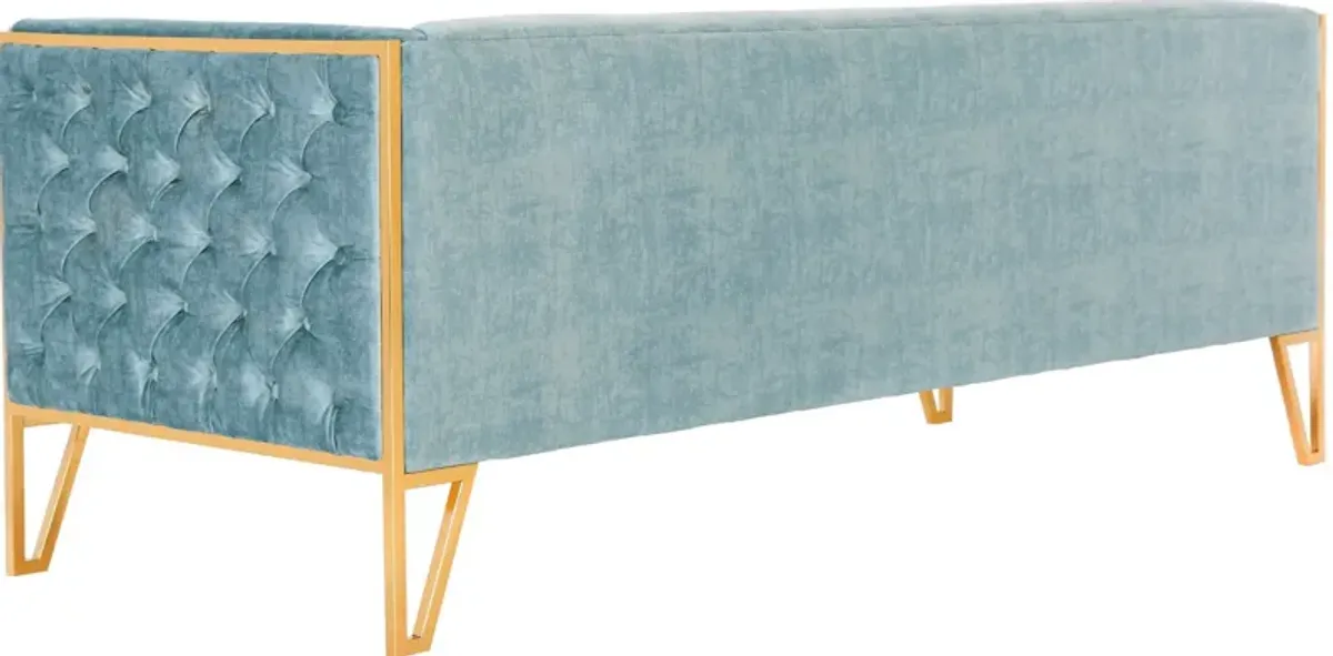 Knightley Sofa - Blue/Gold