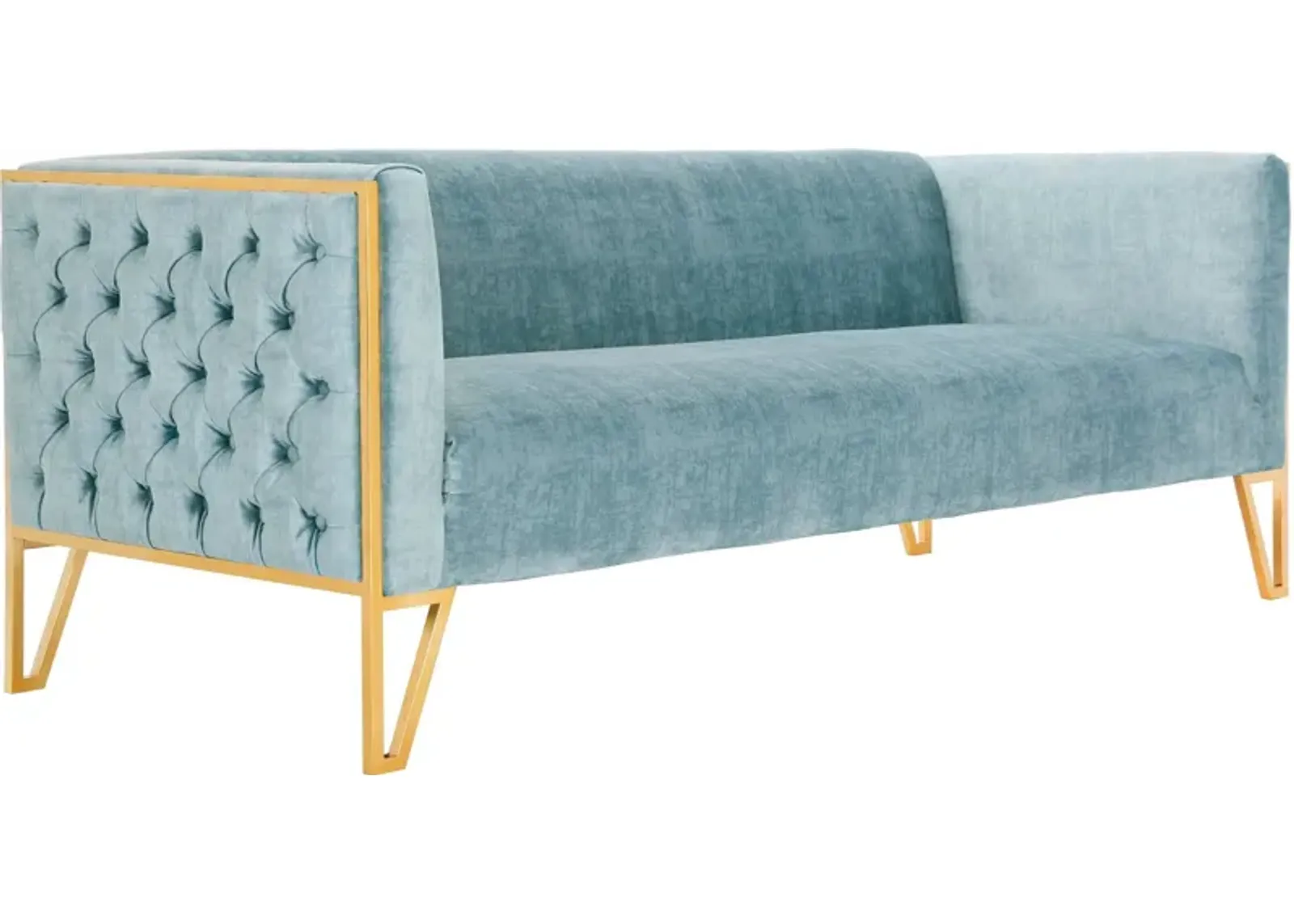 Knightley Sofa - Blue/Gold