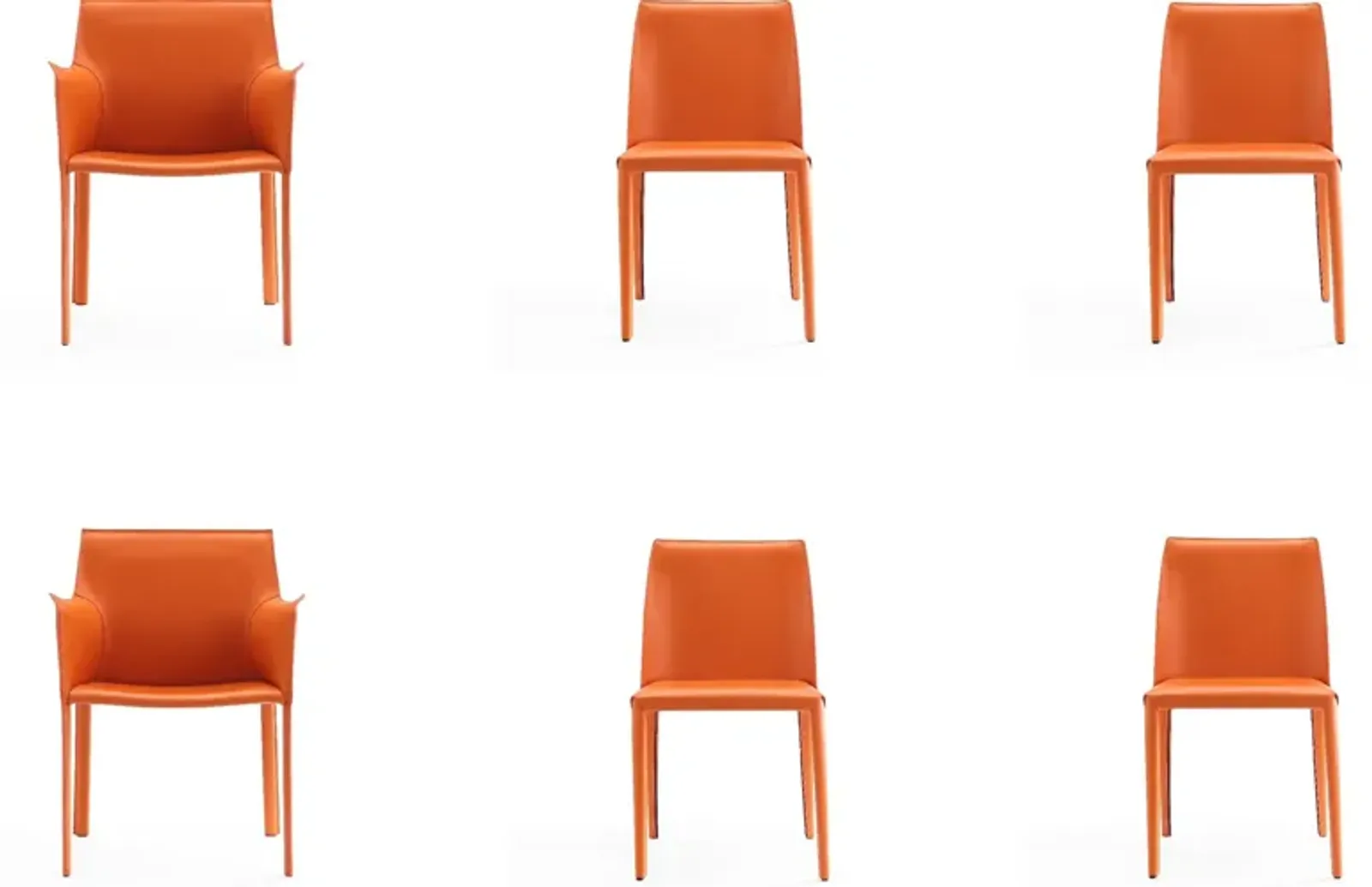 Torres 4 Dining Chairs and 2 Arm Chairs - Coral