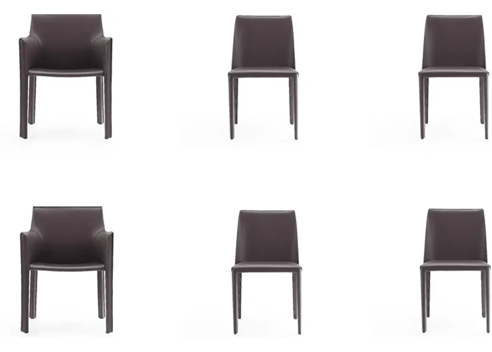 Torres 4 Dining Chairs and 2 Arm Chairs - Charcoal Grey