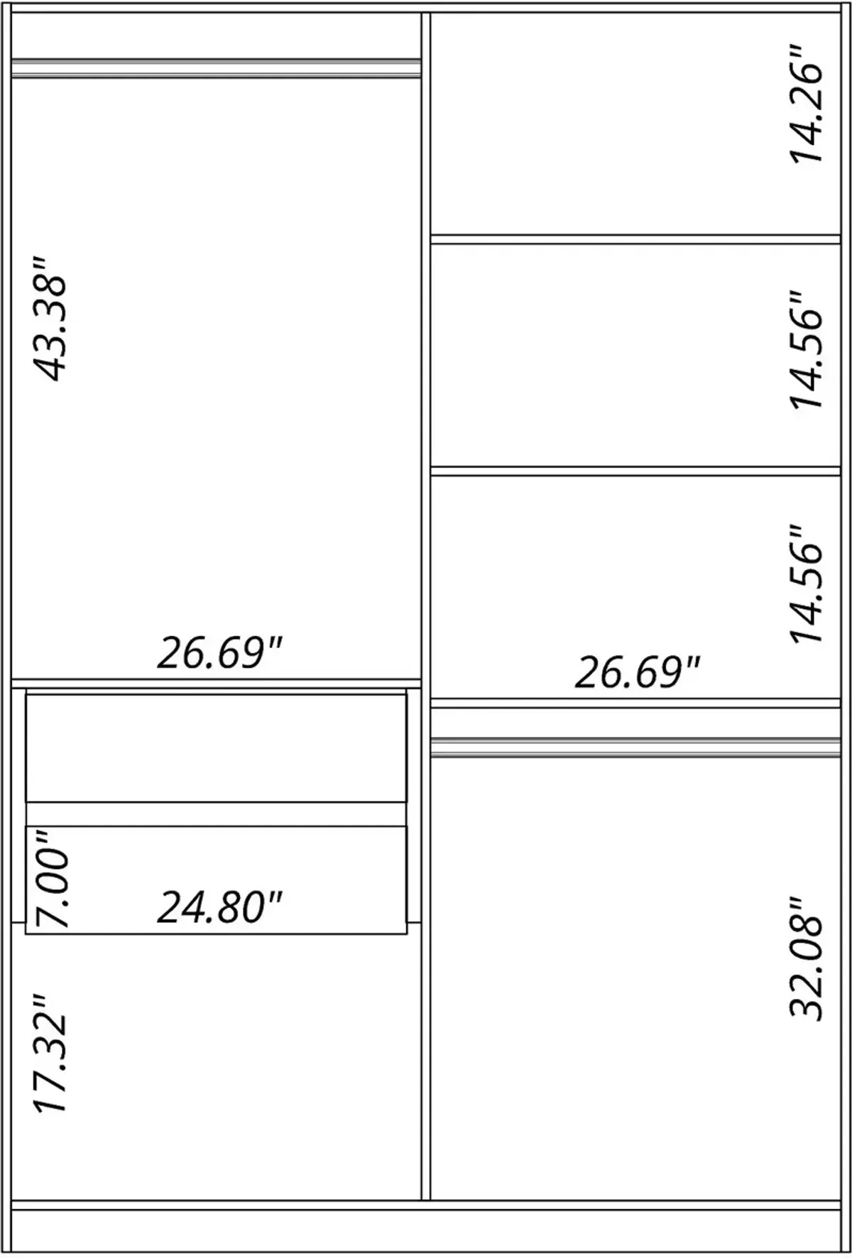 Francis 2 Section Wardrobe - White