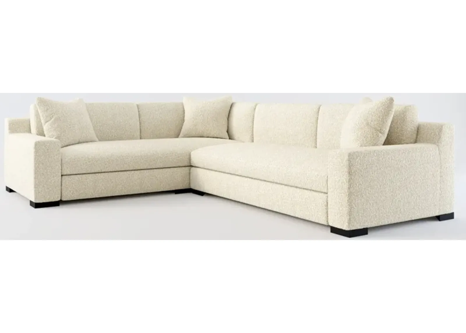 Ethan 2-Piece Foam Comfort Sectional with Right-Facing Sofa - Bloke Cotton