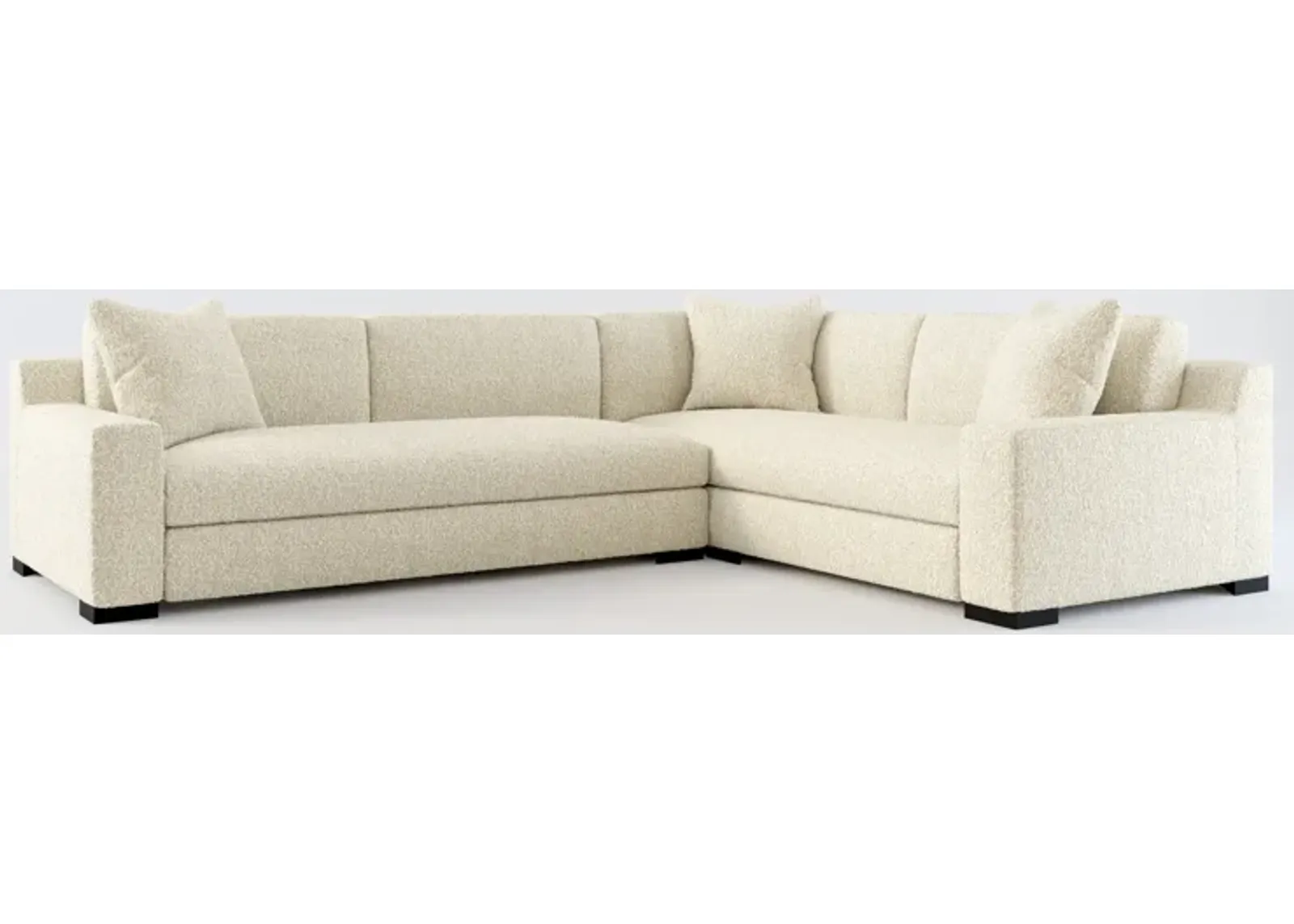 Ethan 2-Piece Foam Comfort Sectional with Left-Facing Sofa - Bloke Cotton