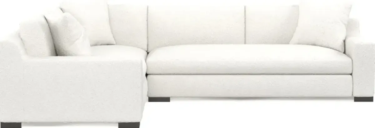 Ethan 2-Piece Foam Comfort Sectional with Right-Facing Sofa - Bloke Snow