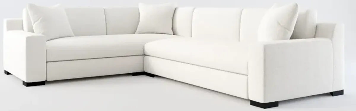 Ethan 2-Piece Foam Comfort Sectional with Right-Facing Sofa - Bloke Snow