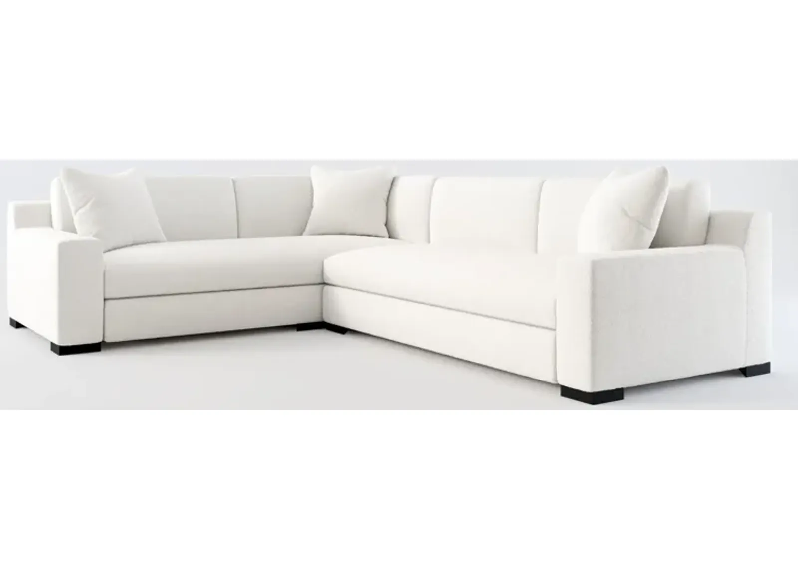 Ethan 2-Piece Hybrid Comfort Sectional with Right-Facing Sofa - Bloke Snow