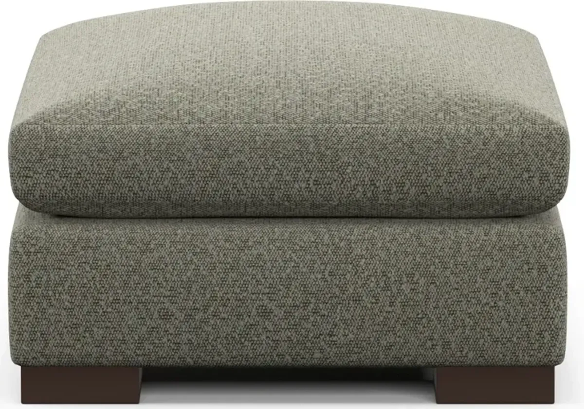 Ethan Foam Comfort Ottoman - Bloke Smoke