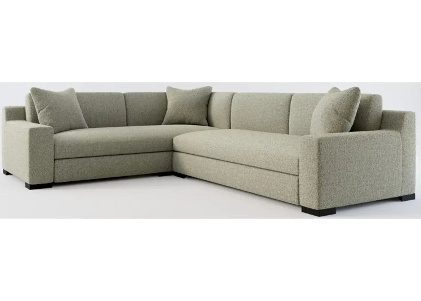 Ethan 2-Piece Foam Comfort Sectional with Right-Facing Sofa - Bloke Smoke