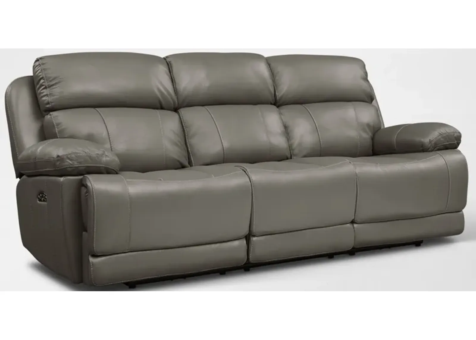 Monte Carlo Dual-Power Reclining Sofa - Gray