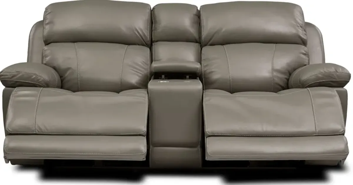 Monte Carlo Dual-Power Reclining Loveseat - Gray