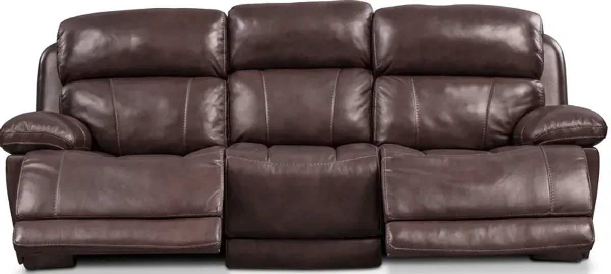 Monte Carlo Dual-Power Reclining Sofa - Chocolate