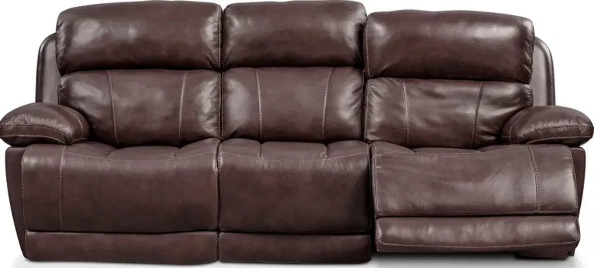 Monte Carlo Dual-Power Reclining Sofa - Chocolate