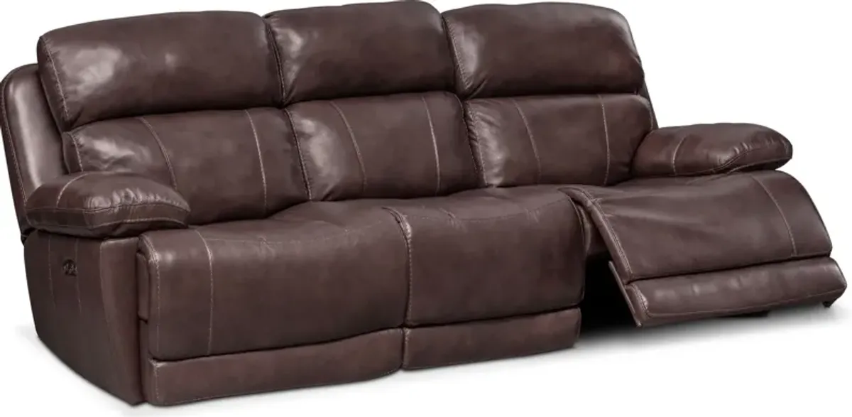 Monte Carlo Dual-Power Reclining Sofa - Chocolate