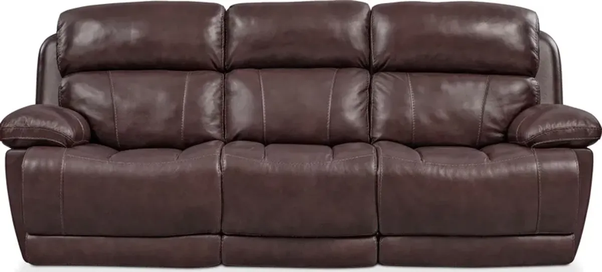 Monte Carlo Dual-Power Reclining Sofa - Chocolate