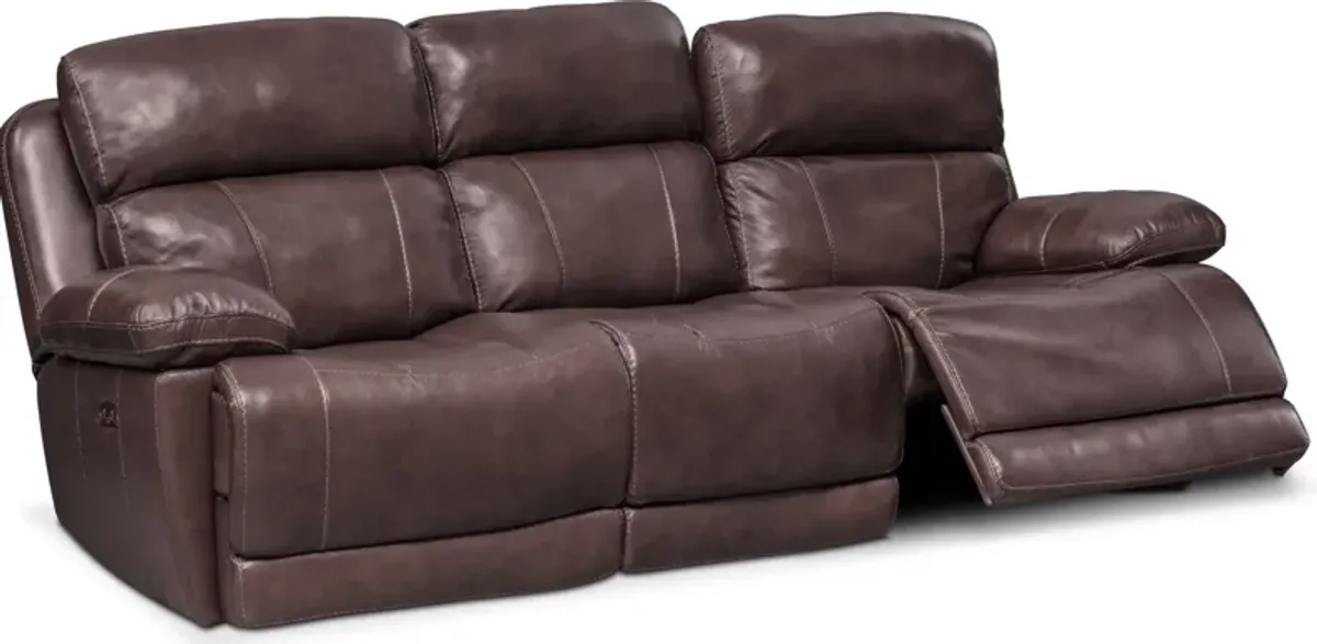 Monte Carlo Dual-Power Reclining Sofa - Chocolate