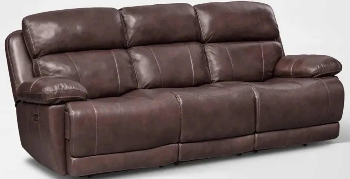 Monte Carlo Dual-Power Reclining Sofa - Chocolate