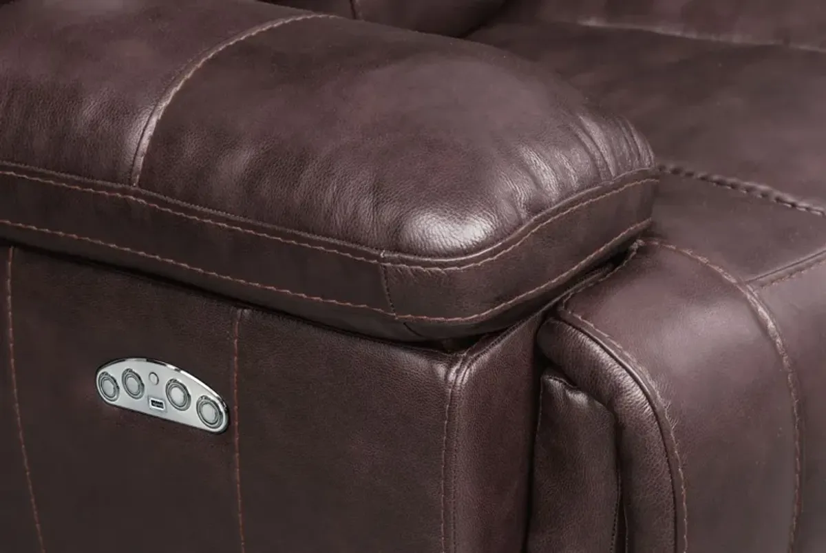 Monte Carlo Dual-Power Reclining Loveseat - Chocolate