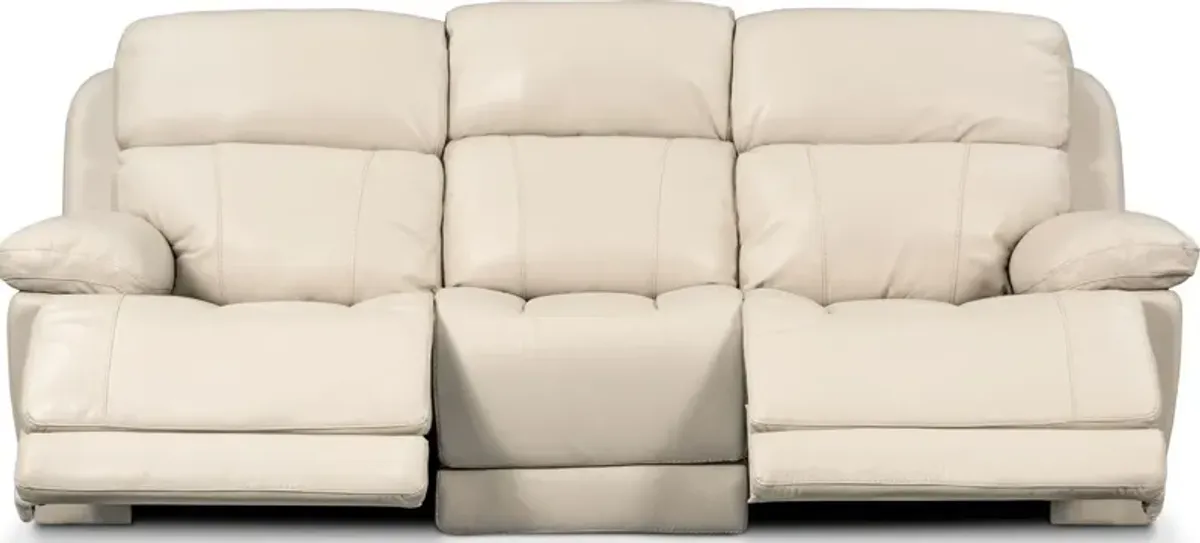 Monte Carlo Dual-Power Reclining Sofa - Cream