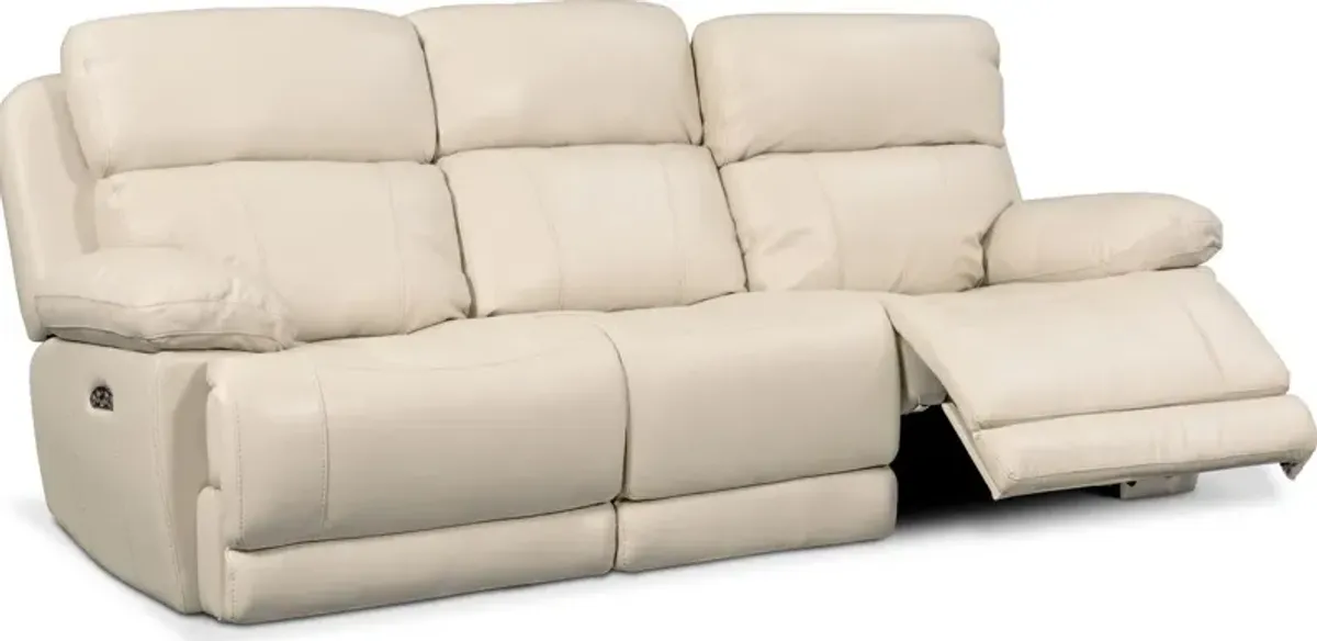 Monte Carlo Dual-Power Reclining Sofa - Cream