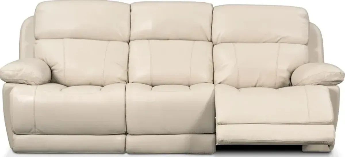 Monte Carlo Dual-Power Reclining Sofa - Cream