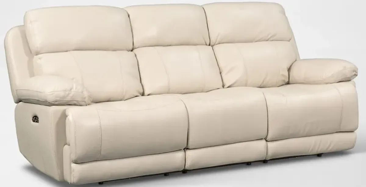 Monte Carlo Dual-Power Reclining Sofa - Cream