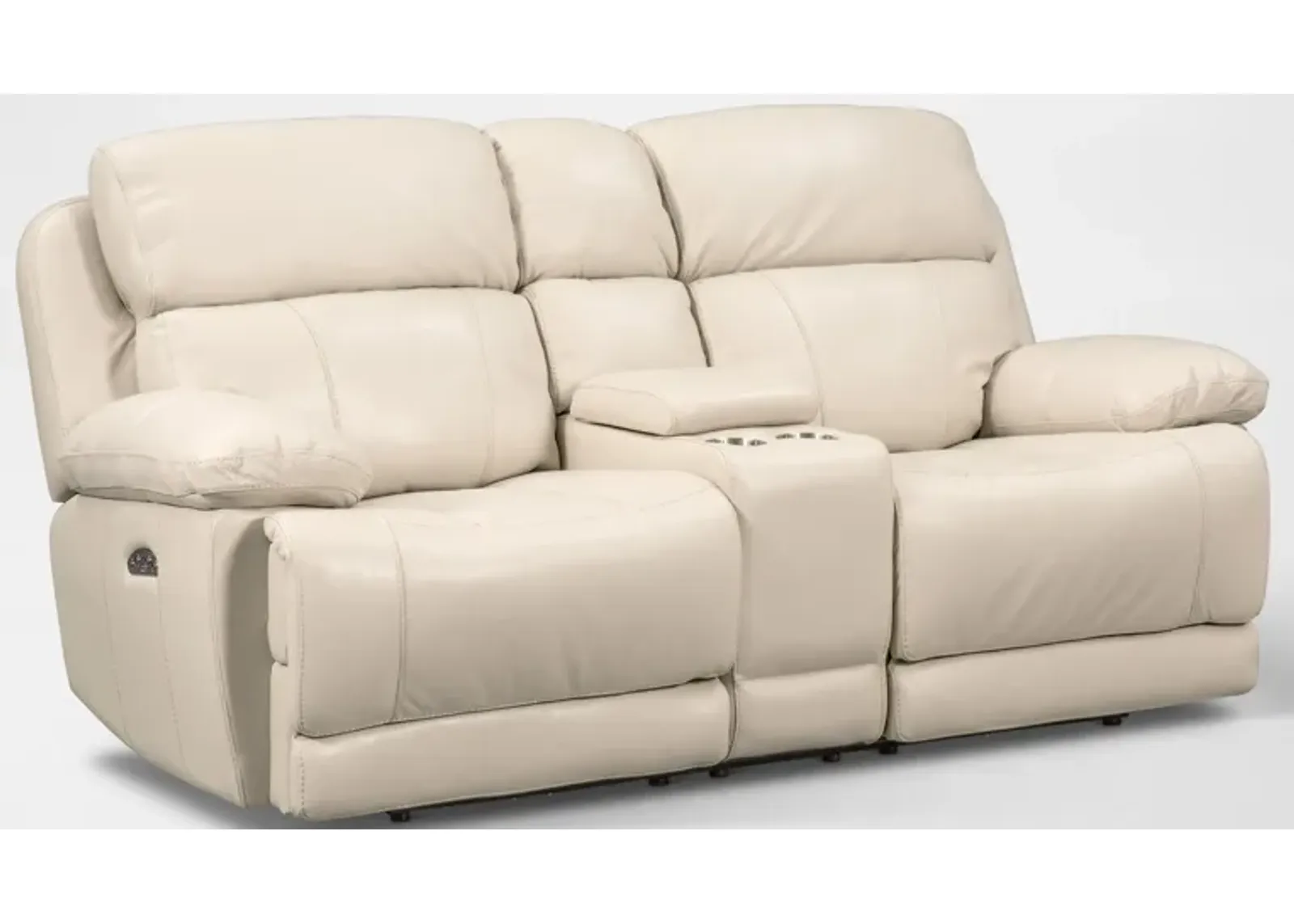 Monte Carlo Dual-Power Reclining Loveseat - Cream