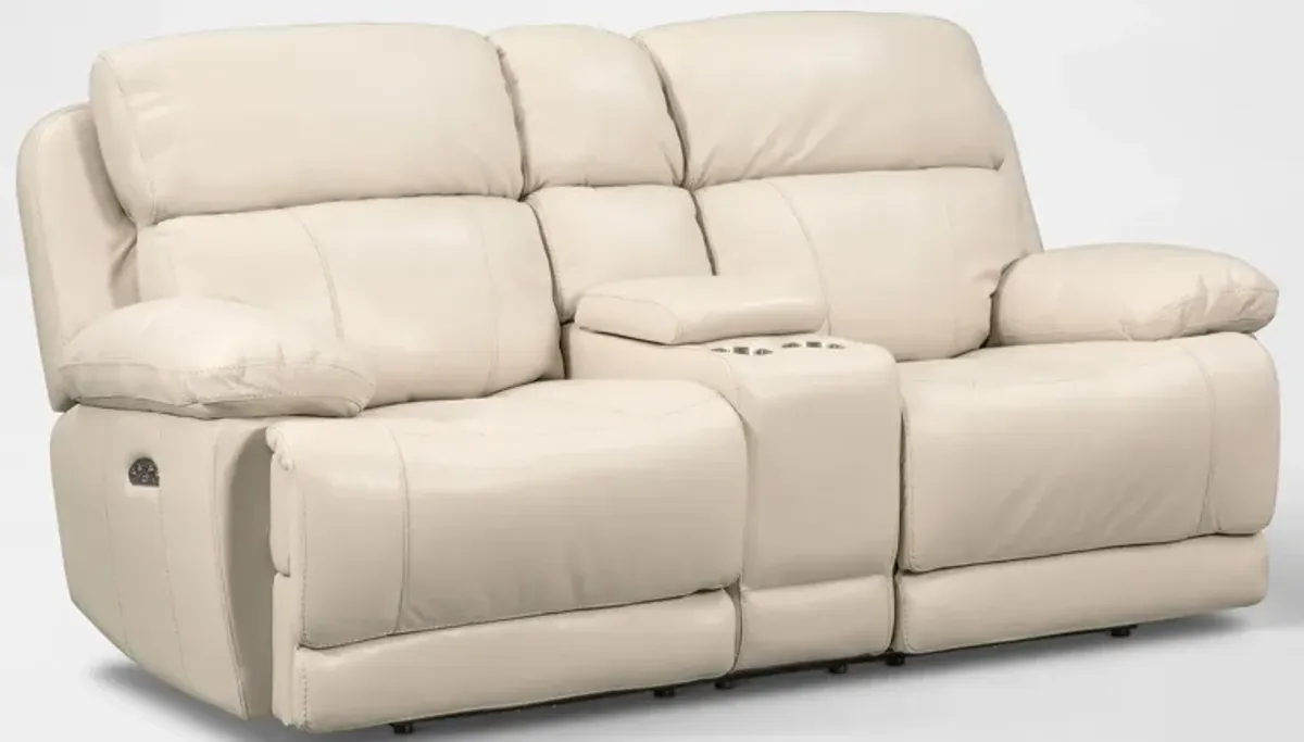 Monte Carlo Dual-Power Reclining Loveseat - Cream