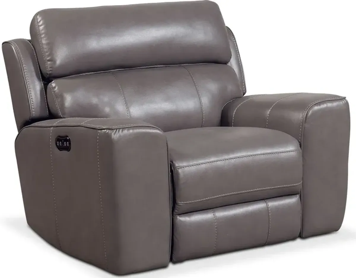 Newport Dual-Power Recliner - Gray