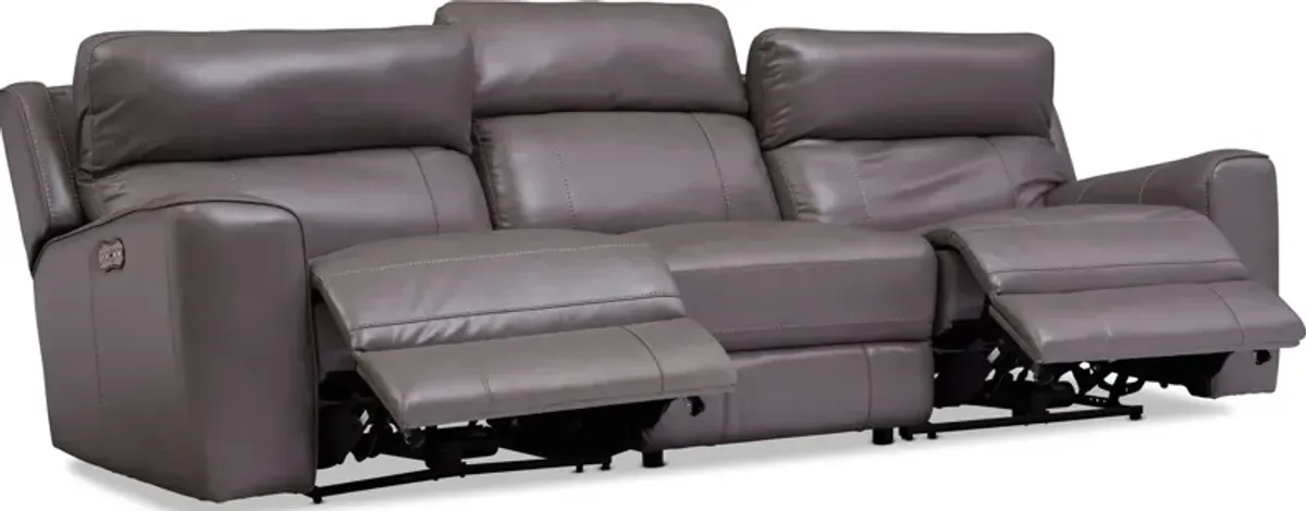 Newport 3-Piece Dual-Power Reclining Sofa - Gray