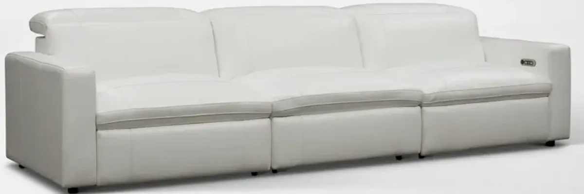 Happy 3-Piece Dual-Power Reclining Sofa - White