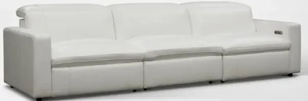 Happy 3-Piece Dual-Power Reclining Sofa - White