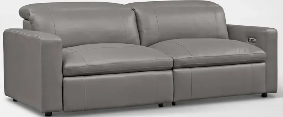 Happy 2-Piece Dual-Power Reclining Sofa - Gray