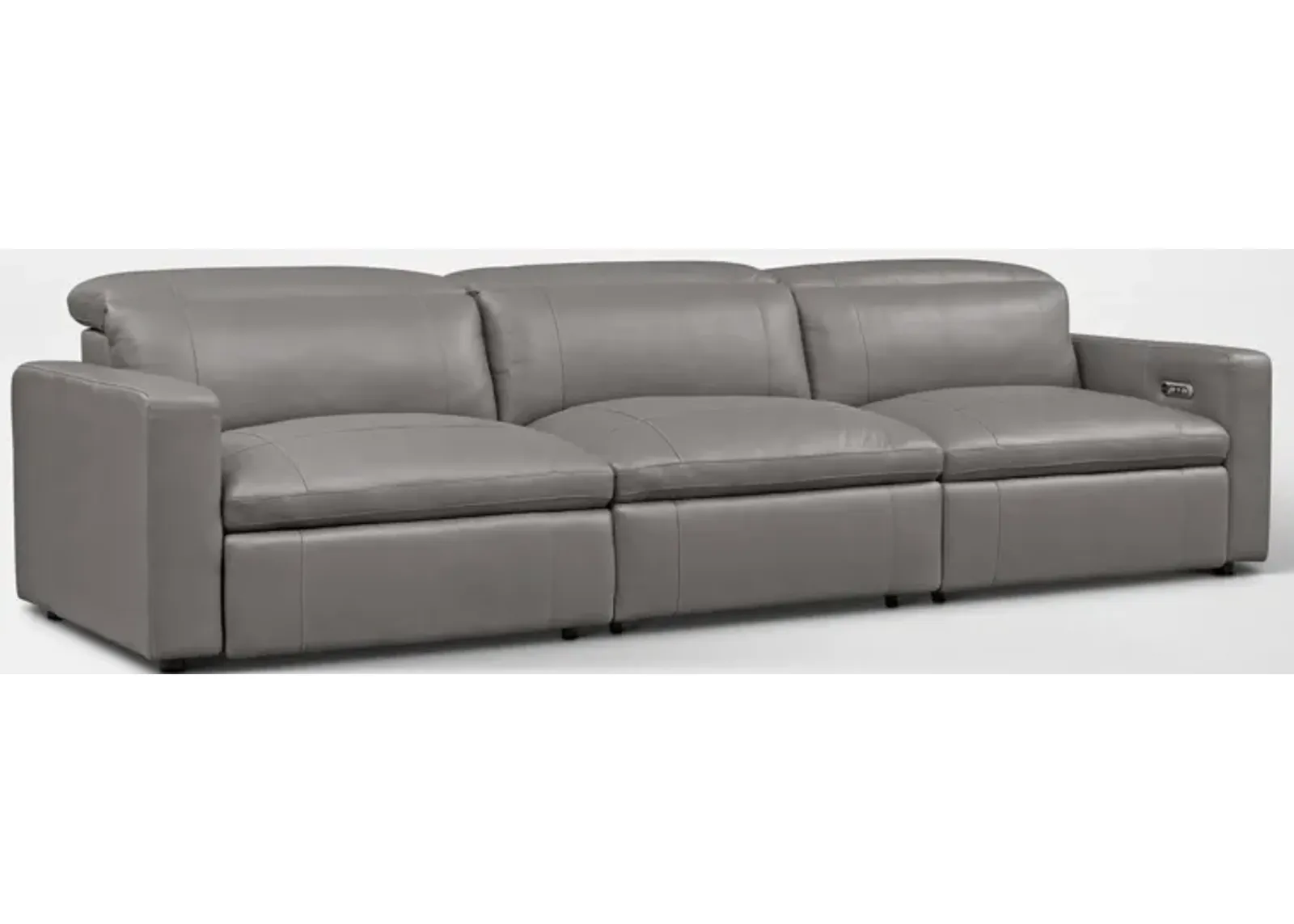 Happy 3-Piece Dual-Power Reclining Sofa - Gray