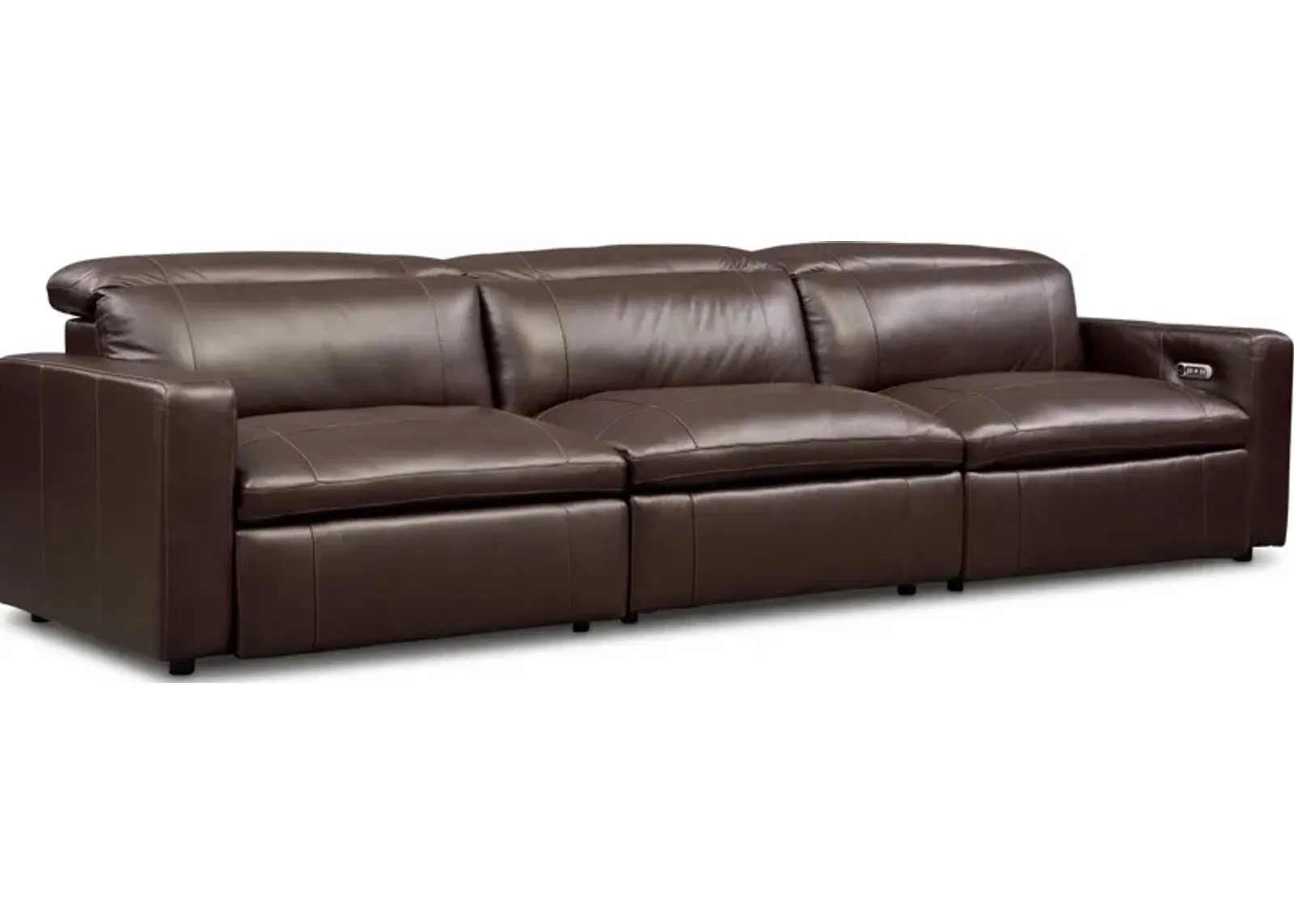 Happy 3-Piece Dual-Power Reclining Sofa - Brown