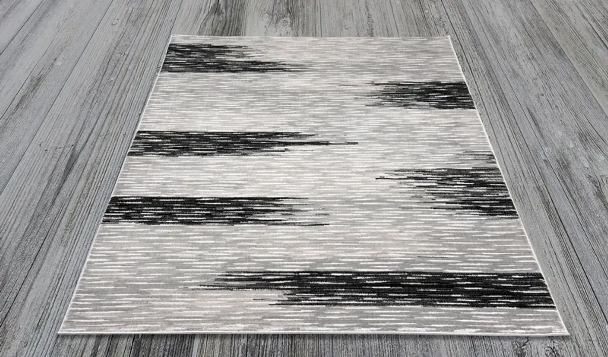 Astrantia 5X7 Rug - White/Black