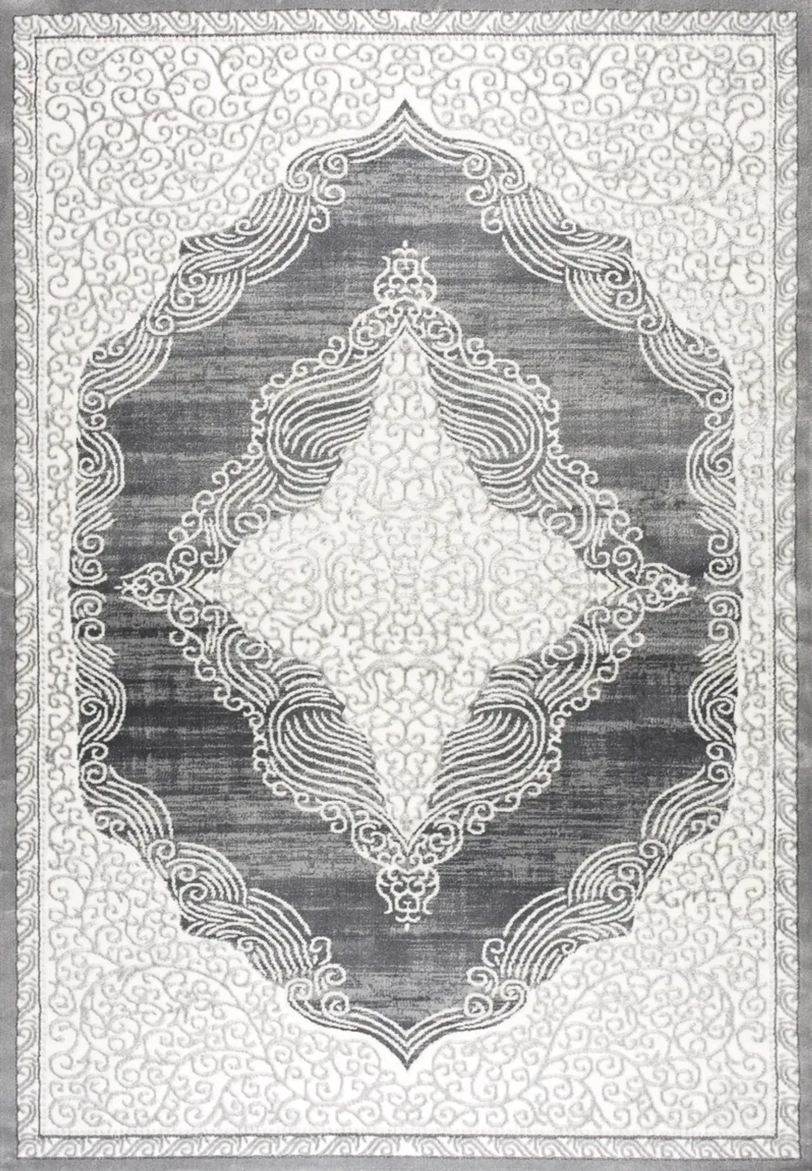 Holyhock 7X10 Rug - Gray/White