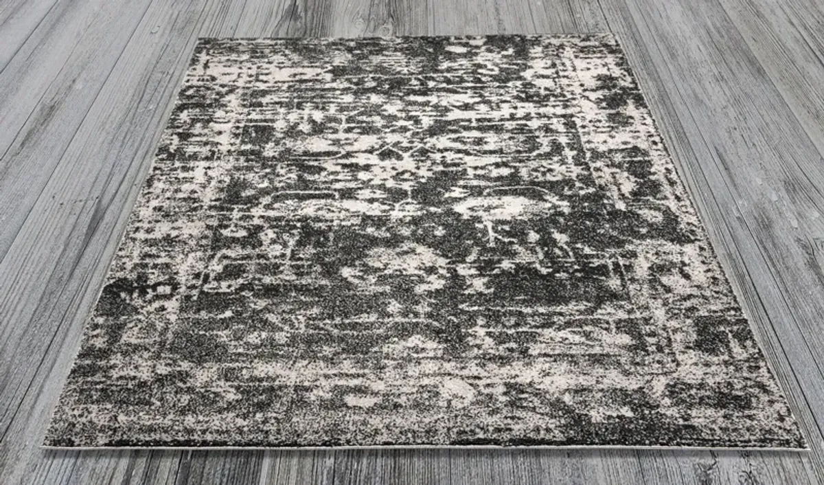 Ixia  5X7  Rug -Black/White