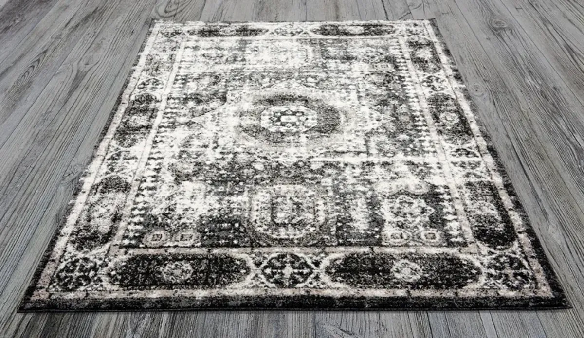 Jonquil 5X7 Rug - Black/White